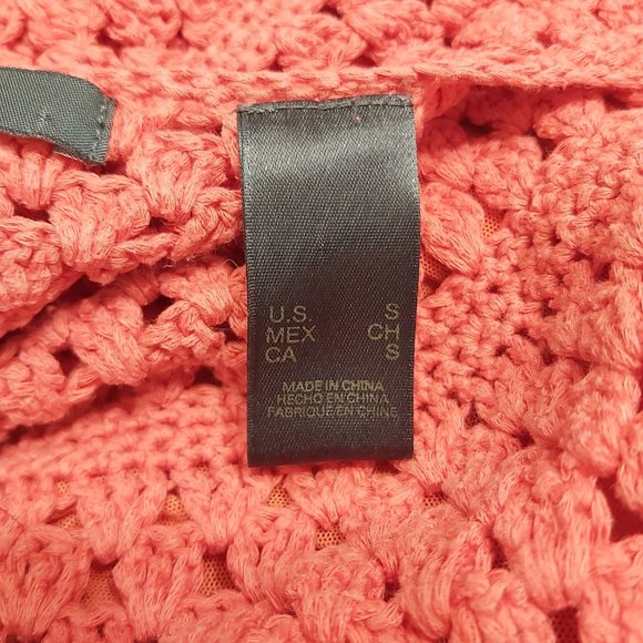 Liz Claiborne Crochet Knit Cotton with Lining Red Camisole Top Women Size Small - Picture 15 of 15